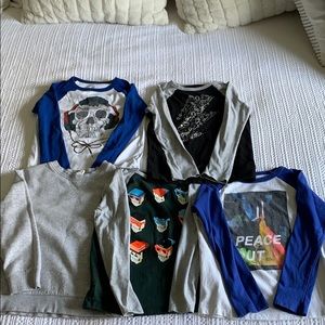Boys Gap and H&M LS graphic tops